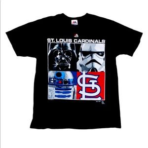 Majestic St. Louis Cardinals mlb baseball Lucasfilm Star Wars shirt
